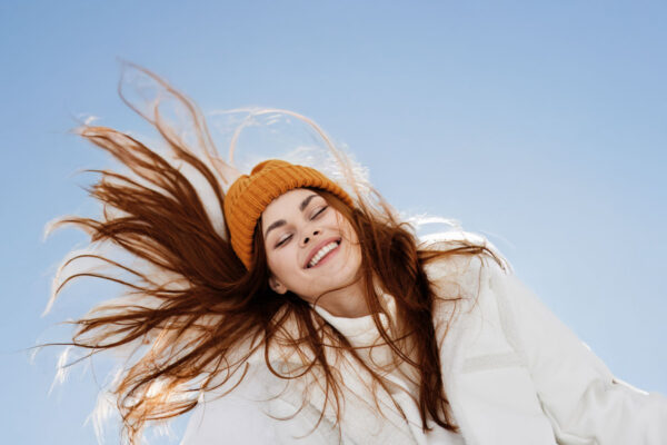 モデルの背景を空に変更 - レタッチ後